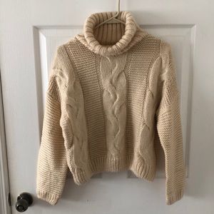 Cropped Turtleneck Sweater